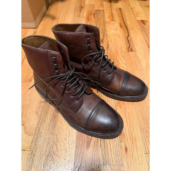 RALPH LAUREN PURPLE LABEL combat boots 9D original $1200 - Picture 1 of 5